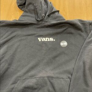 Vans Black Pullover Hoodie with White Logo